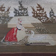 Large English Regency Needlework, 19th Century