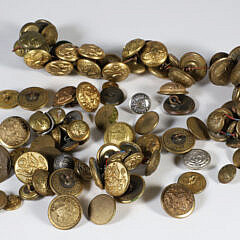 Bag of Vintage Brass Military Buttons