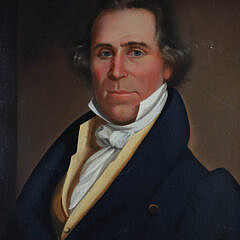 Oil on Panel Portrait of a Whaling Captain, Possibly Capt. Rotch of New Bedford, 19th Century