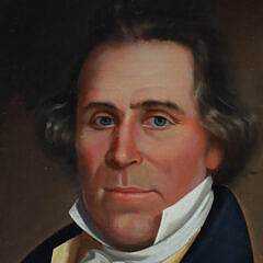 Oil on Panel Portrait of a Whaling Captain, Possibly Capt. Rotch of New Bedford, 19th Century