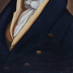 Oil on Panel Portrait of a Whaling Captain, Possibly Capt. Rotch of New Bedford, 19th Century