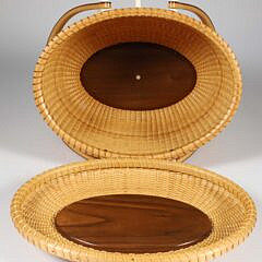 Jean M. Valerio Woven Double Swing Handle Nantucket Friendship Basket, circa 2010