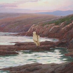 Alexander M. Fleming Oil on Canvas “Rocky Shoreline”, 19th Century
