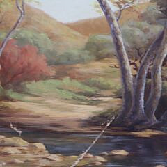 Earl Graham Douglas Oil on Canvas “California River Landscape”