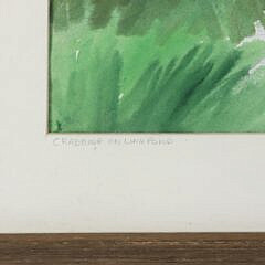 Marion Eaton Pastel on Paper “Crabbing on Long Pond”