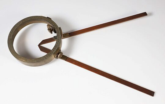 19th Century Brass and Wood Station Pointer
