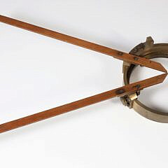 19th Century Brass and Wood Station Pointer