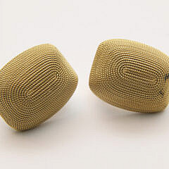 Pair of 18K Gold Rope Earrings