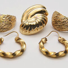Group of Unmarked Gold Earrings