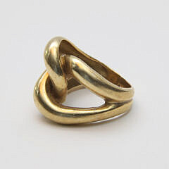 Gold Knot Ring, Stamped KT