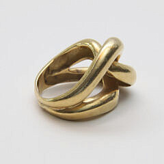 Gold Knot Ring, Stamped KT