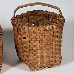 Group of Three Antique American Folk Art Woven Splint Baskets