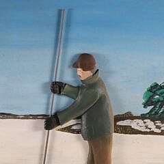 Billy Dexter 3D Wood Carving on Oil Panel “Ice Eeler West Polpis Harbor”