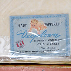 Original Tony Sarg Designed Baby Pepperill Crib Blanket Box and Crib Blanket