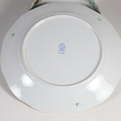 Herend Hand Painted Porcelain Partial Dinner Service in the Green Apponyi Pattern