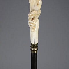Delicate Carved Lady’s Walking Stick, circa 1870