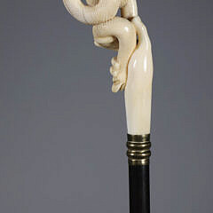 Delicate Carved Lady’s Walking Stick, circa 1870