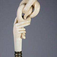 Delicate Carved Lady’s Walking Stick, circa 1870
