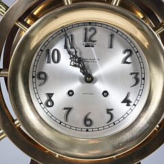 Vintage Chelsea Brass Ship’s Bell Clock, by Chelsea Clock Co., Boston, USA