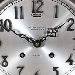 Vintage Chelsea Brass Ship’s Bell Clock, by Chelsea Clock Co., Boston, USA