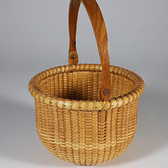 Judy Bush Sloan Round Swing Handle Nantucket Basket, circa 2009