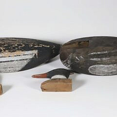 Three Antique American Folk Art Duck Decoys