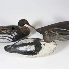 Three Antique American Folk Art Duck Decoys