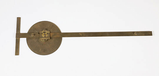 J.W. Strange Brass Chart Protractor, Pat. 1876