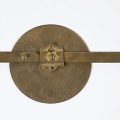 J.W. Strange Brass Chart Protractor, Pat. 1876