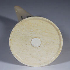 David Lazarus Polychromed Scrimshaw Whale Tooth, “USS Constitution” and “Lady Liberty”