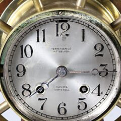 Brass Chelsea Mariner Ship’s Bell Clock, Terheyden Co. Pittsburg