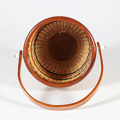 Bud Sloan Contemporary Round Open Swing Handle Nantucket Basket