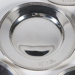 Eight International Sterling Silver Bread Plates in the Lord Saybrook Pattern