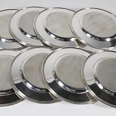 Eight International Sterling Silver Bread Plates in the Lord Saybrook Pattern