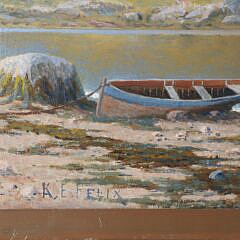 Kanute Felix Oil on Canvas “Rocky Coastline”