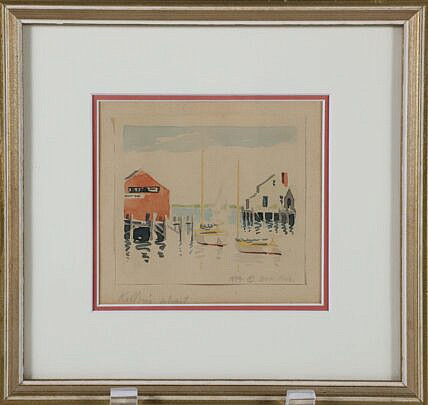 Doris and Richard (1898-1967 & 1893-1959) Beer Watercolor on Paper "Killen