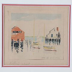 Doris and Richard Beer Watercolor on Paper “Killen’s Wharf”