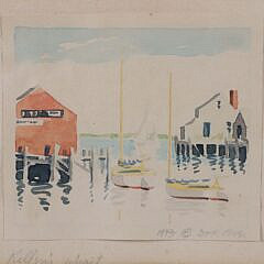 Doris and Richard Beer Watercolor on Paper “Killen’s Wharf”