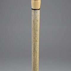 Whaler Made Finely Carved Clenched Fist Holding a Rod Walking Stick, 19th Century
