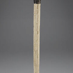 Whaler Made Clenched Fist Walking Stick, 19th Century, antique whale ivory clenched fist on a whalebone shaft