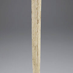 Whaler Made Clenched Fist Holding Ebonized Rod Walking Stick, 19th Century