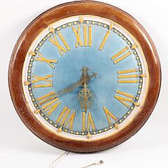 Rare 19th Century Majolica Clock With Roman Numeral Face