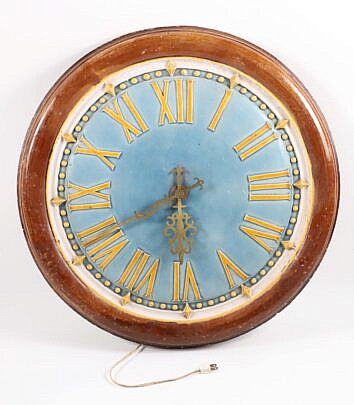Rare 19th Century Majolica Clock With Roman Numeral Face