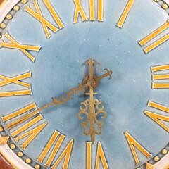 Rare 19th Century Majolica Clock With Roman Numeral Face