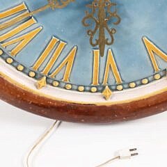 Rare 19th Century Majolica Clock With Roman Numeral Face