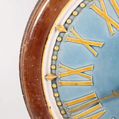 Rare 19th Century Majolica Clock With Roman Numeral Face