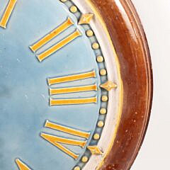 Rare 19th Century Majolica Clock With Roman Numeral Face