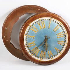 Rare 19th Century Majolica Clock With Roman Numeral Face