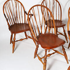 Six Warren Chair Works Windsor Dining Chairs