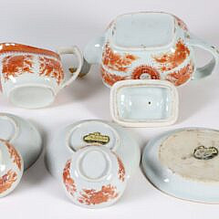 Swain Family Nantucket, Chinese Export Orange Fitzhugh China, circa 1810